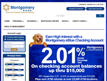 Tablet Screenshot of montgomerybank.com